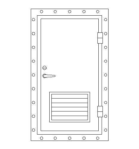 铝质单扇空腹门(QLM345型)