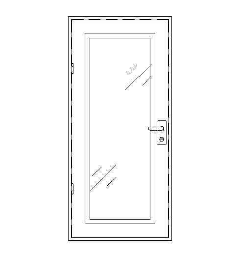 铝质单扇玻璃舱室门(QLM346型)