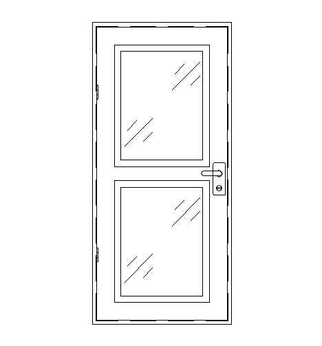 铝质单扇玻璃舱室门(QLM348型)